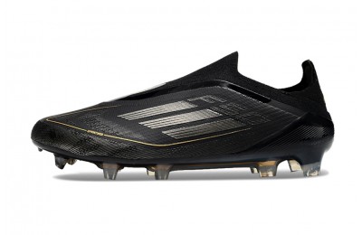 Adidas F50 Dark Spark Elite Laceless FG - Black/Gold/Silver