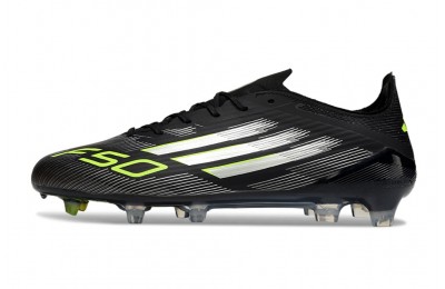 Adidas F50 Elite Tongue FG Electric Stealth Pack - Core Black/Lucid Lemon
