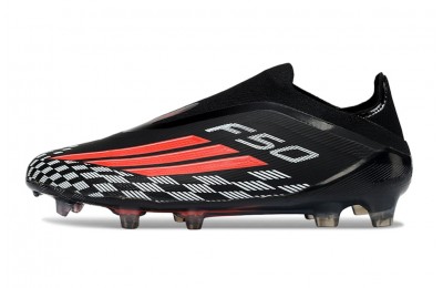 Adidas F50 Immortal DNA Black pack Elite Laceless FG - Black/Lucid Red 