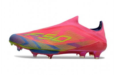 Adidas F50+ Laceless Mystic Victory Pack Elite FG - Lucid Pink/Lucid Lemon/Blue