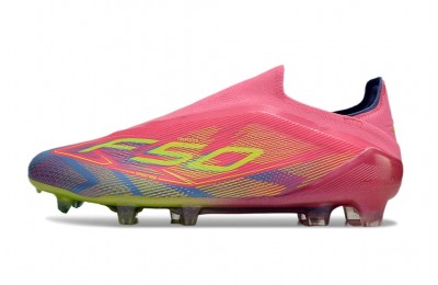 Adidas F50 Mystic Victory Elite Laceless FG - Pink/Lucid Lemon/Blue Fusion