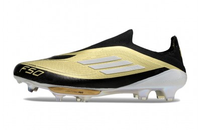 Adidas F50+ Laceless Messi Triunfo Dorado Elite FG - Gold Metallic/White