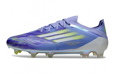 Adidas F50 Sparkfusion Elite Low-cut Laces FG Cleats - Purple/Lucid Lemon