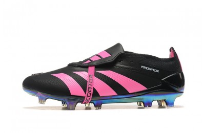 Adidas Predator Elite Foldover Tongue FG Soccer Cleats - Core Black/Pink