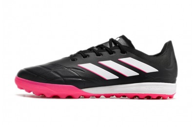Adidas Copa Pure.3 TF Soccer Cleats - Core Black/Zero Metallic/Shock Pink