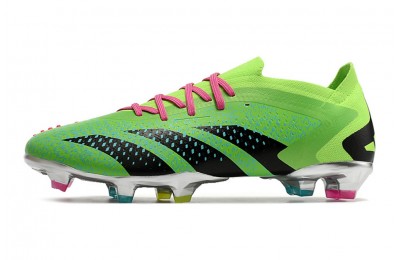 Adidas Predator Accuracy.1 Low FG Soccer Cleats - Green/Black/Pink