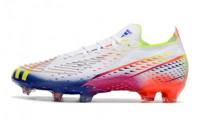 Adidas Predator Edge .1 Low FG Al Rihla - White/Solar Yellow/Blue