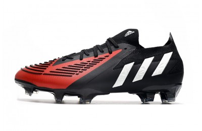 Adidas Predator Edge .1 Low FG Custom - Black/Red/White