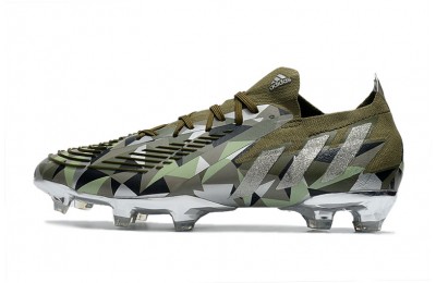 Adidas Predator Edge .1 Low FG Swarovski Crystals - Focus Olive/Silver/Magic Lime