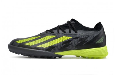 Adidas X Crazyfast.1 TF Turf Soccer Cleats - Core Black/Solar Yellow/Grey Five