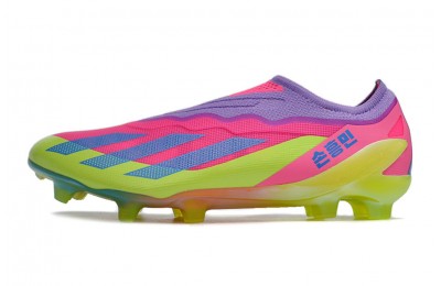 Adidas X Crazyfast Son.1 FG Laceless Korea Nightlife - Lucid Lemon/Royal Blue/Pink