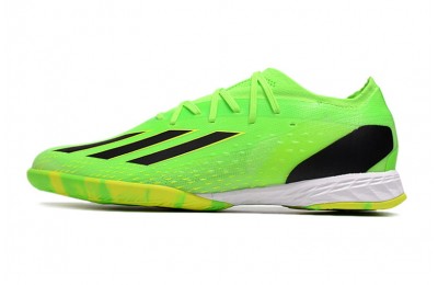 Adidas X Speedportal .1 IC Indoor Game Data Soccer Cleats - Green/Black