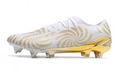Adidas X SpeedPortal .1 SG Metal Studs Ballon DOr - White/Gold