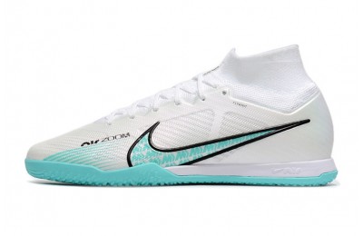 Nike Air Zoom Mercurial Superfly 9 Elite IC - White/Blue/Laser Pink