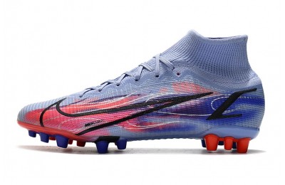 Nike Mercurial Superfly 8 Elite AG Mbappe KM Flames - Purple / Silver / Red