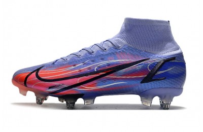 Nike Mercurial Superfly 8 Elite SG 'KM Flames' - Purple/Red/Silver