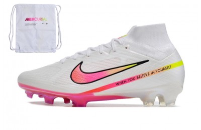 Nike Zoom Mercurial Superfly 9 Marcus Rashford Elite FG  - White/Pink/Red/Yellow