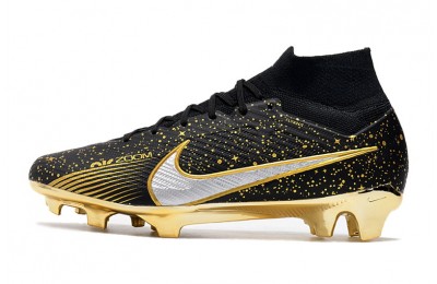 Nike Air Zoom Mercurial Superfly 9 Elite FG  - Black/Metallic Gold