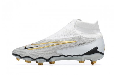 Nike By You Phantom GX Elite DF FG - Light Grey/White/Gold