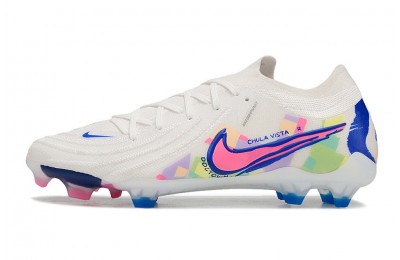 Nike Phantom So Cal Disruption GX 2 Elite FG Cleats - White/Blue/Pink