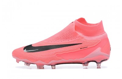 Nike Phantom GX Elite High-Top FG Soccer Cleats - Pink/Black/White