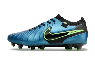 Nike Tiempo Legend 10 Elite FG Firm Ground - Metallic Blue/Black