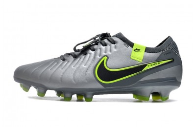 Nike Tiempo Legend 10 Elite FG R9 Chrome - Dark Grey/Green/Silver
