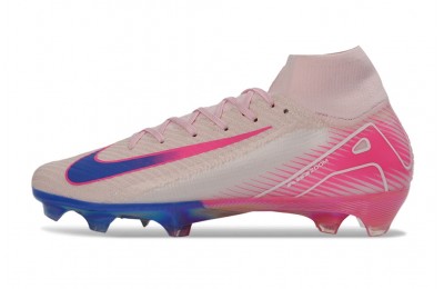 Nike Zoom Mercurial Superfly 10 Elite FG Cleats - Light Pink/Blue