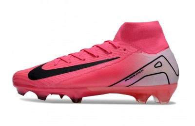 Nike Zoom Mercurial Superfly 10 High Top Elite FG Cleats - Pink Foam/Black