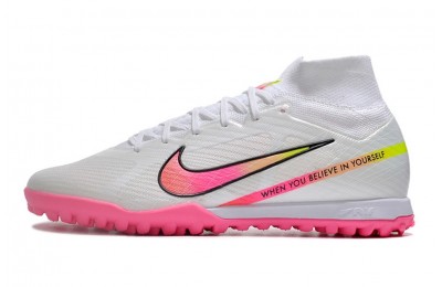 Nike Zoom Mercurial Superfly 9 Elite TF Turf  Rashford Cleats - White/Multicolor