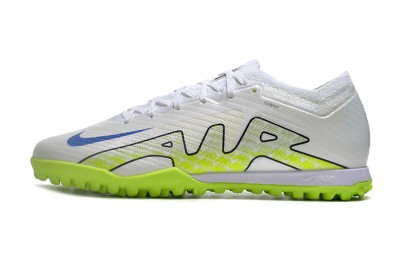 Nike Zoom Mercurial Vapor 15 Elite TF Turf - White/Volt/Blue