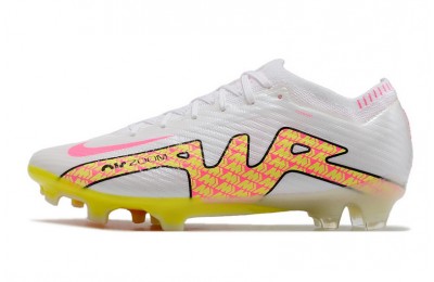 Nike Air Zoom Mercurial Vapor 15 Elite FG - White/Pink/Yellow