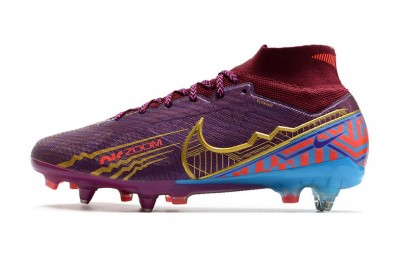 Nike Air Zoom Mercurial Superfly 9 Elite SG Anti Clog Mbappe - Dark Beetroot/Metallic Vivid Gold