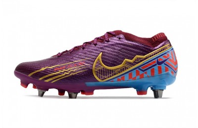 Nike Air Zoom Mercurial Vapor 15 Elite SG Removable Studs Mbappe - Dark Beetroot/Metallic Vivid Gold