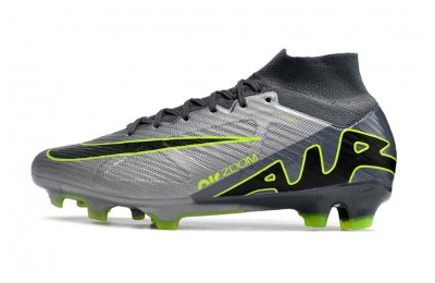Nike Zoom Mercurial Superfly 9 Elite FG - Dark Grey/Silver/Green/Black