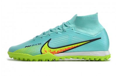 Nike Zoom Mercurial Superfly 9 Elite TF Turf - Ice Blue/Green/Volt