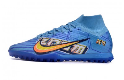 Nike Zoom Mercurial Superfly 9 Mbappe Elite TF Turf - Baltic Blue/White