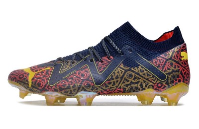 Puma Future Ultimate FG/AG Dream Factory Soccer Cleats - Persian Blue/Fire Orchid/Gold