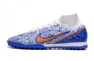 Nike Air Zoom Mercurial CR7 Superfly 9 Elite TF  - Blue/White/Gold