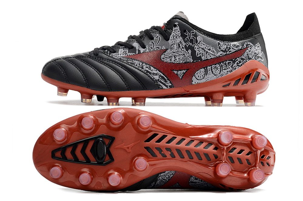 Mizuno Morelia Neo III Beta x SR4 Japan FG Black Red
